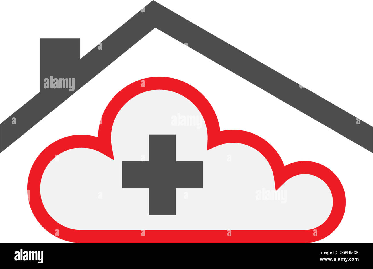 Icona del logo Cloud Home Care Concept Illustrazione Vettoriale