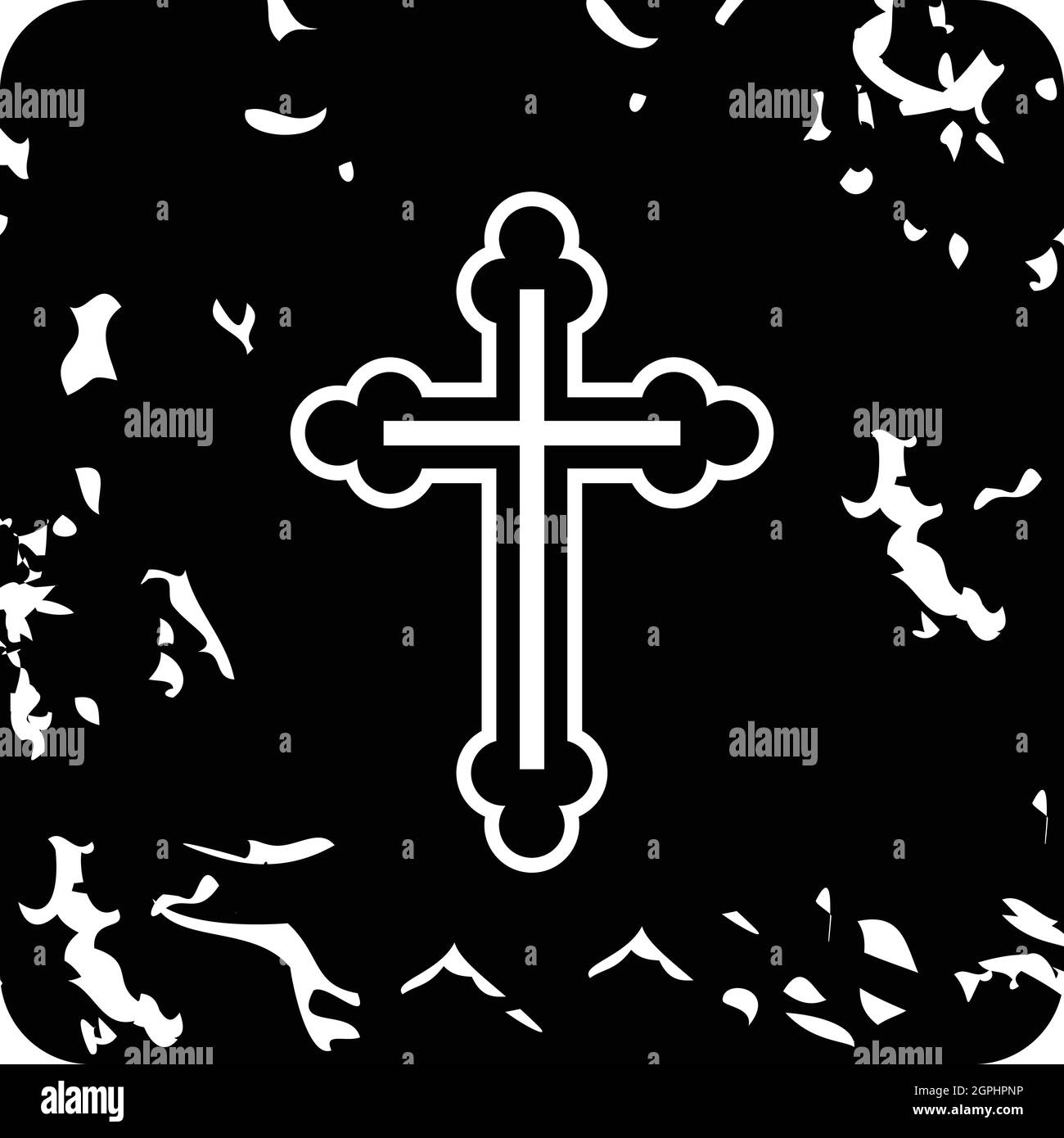 Icona a forma di croce, stile grunge Immagine e Vettoriale - Alamy