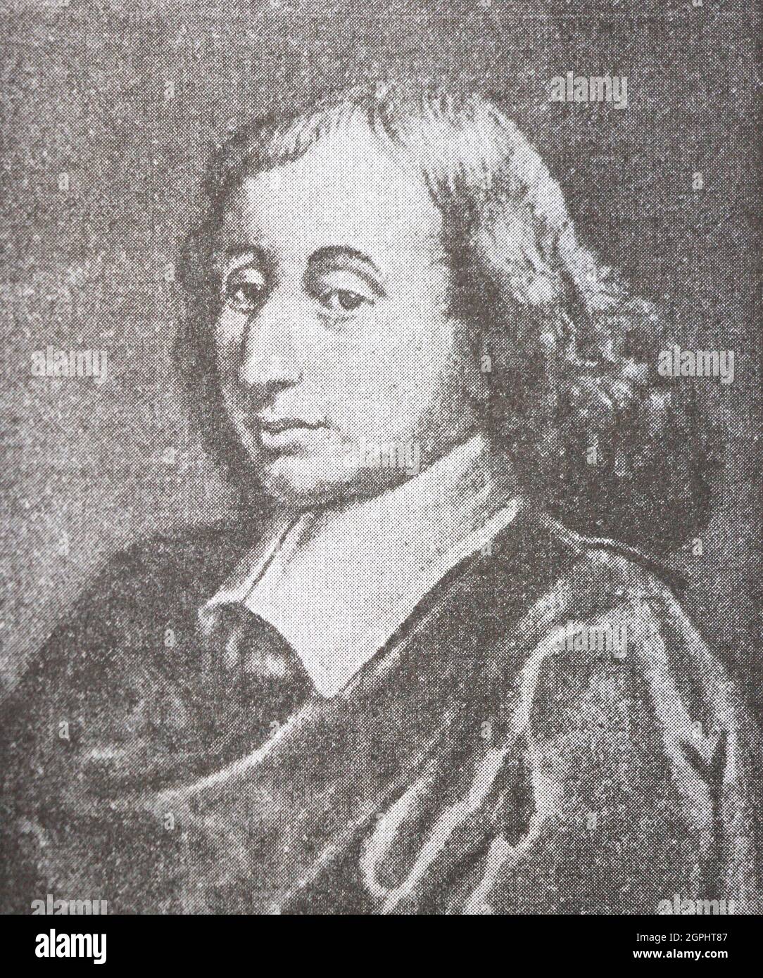 Blaise Pascal. Incisione medievale. Foto Stock