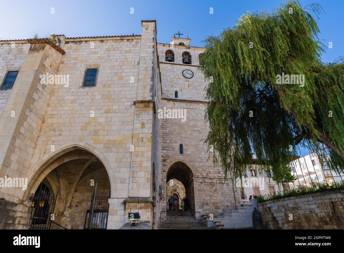 Vista della Cattedrale di Santander in Cantabria, Spagna Foto Stock