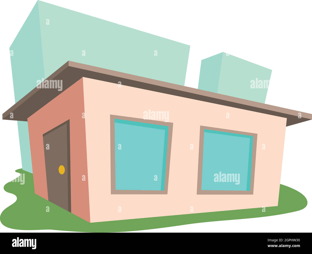 Piccola Casa, icona, stile cartoon Illustrazione Vettoriale