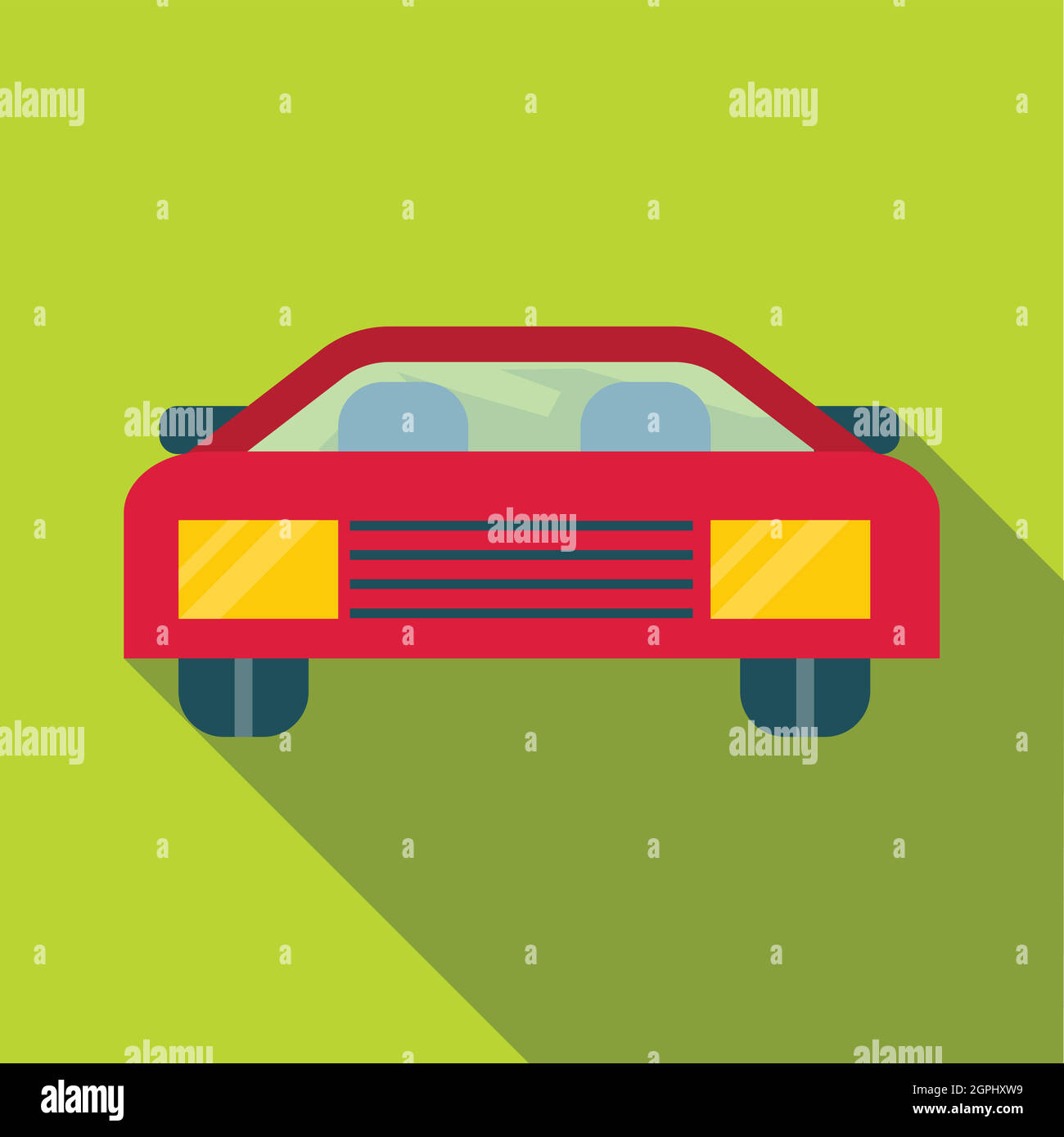 Icona di auto, di tipo piatto Illustrazione Vettoriale