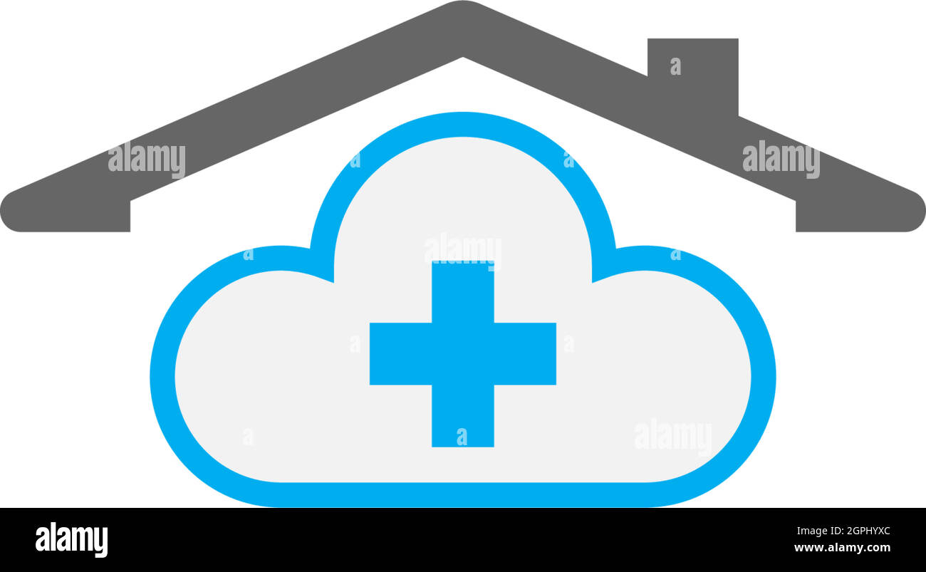 Icona del logo Cloud Home Care Concept Illustrazione Vettoriale