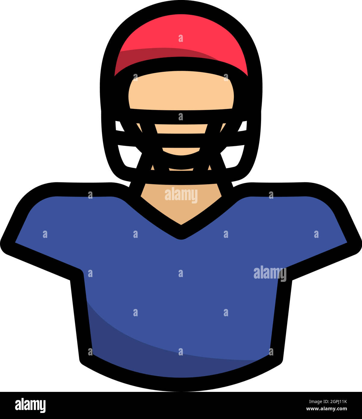 American Football Icona Player Illustrazione Vettoriale