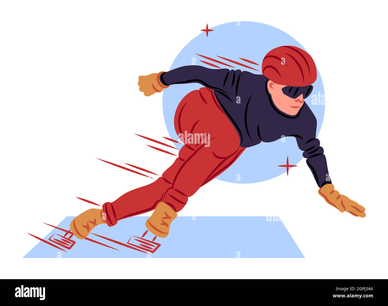 Skater in stile ombra di linee affilate Illustrazione Vettoriale