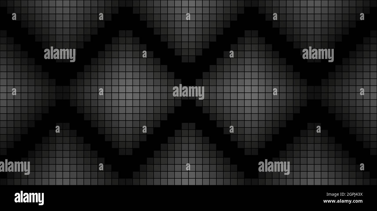 Texture astratte Sfondi scuri colori neri, con modello di piastrelle o forma rettangolare motivo senza giunture, colori monocromatici per banner, insegne e agenzia backdrops. Illustrazione Vettoriale