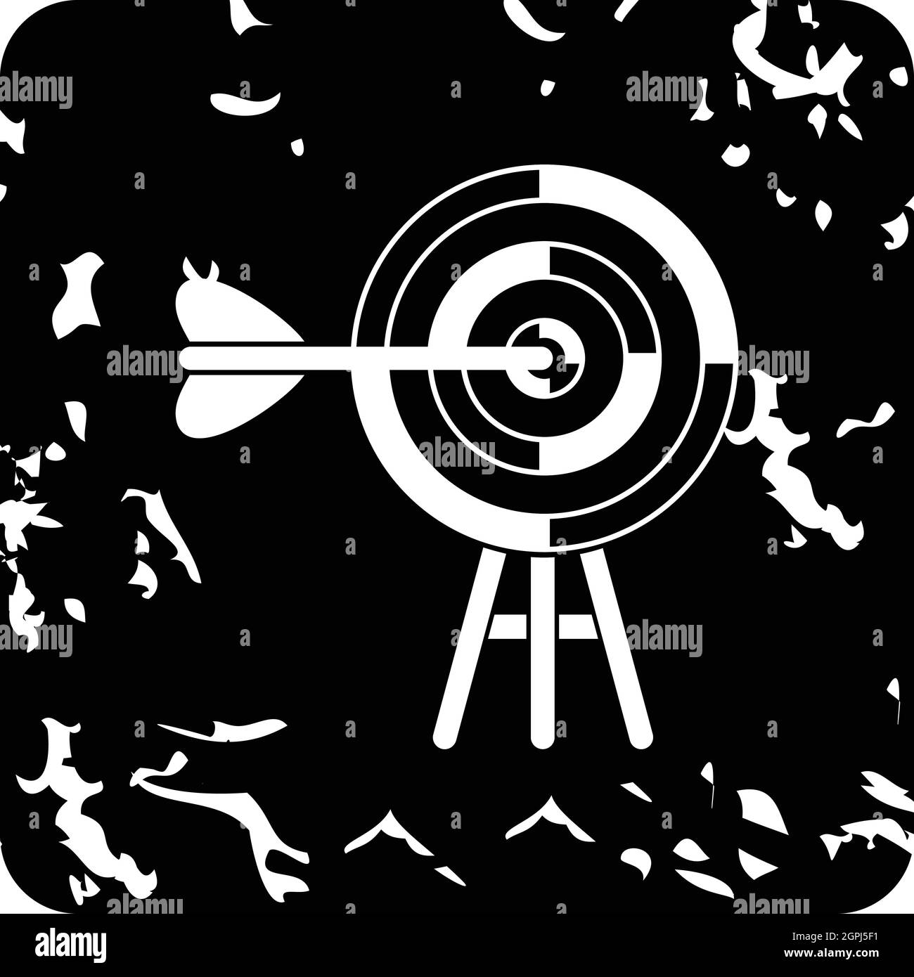 Icona di destinazione, stile grunge Illustrazione Vettoriale