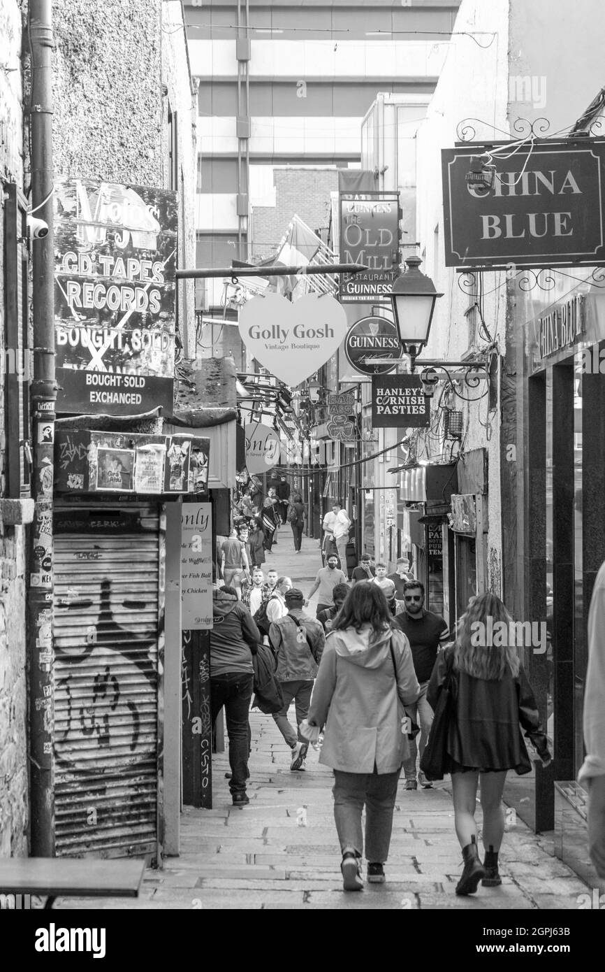 Merchant's Arch, Temple Bar, Dublino, Repubblica d'Irlanda Foto Stock