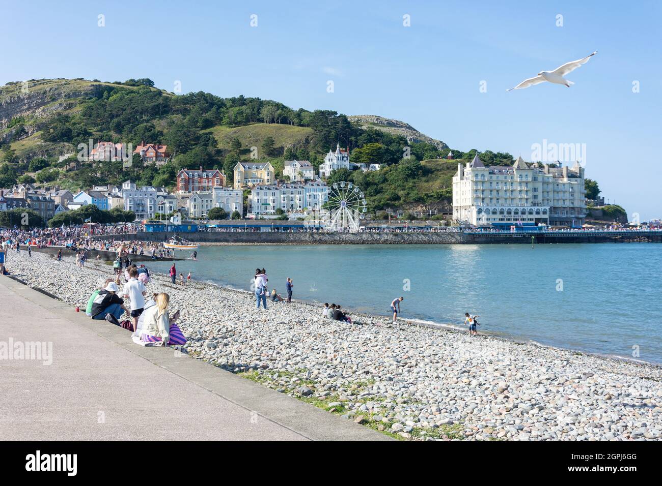 Beach Promenade, Llandudno, Conwy County Borough, Galles, Regno Unito Foto Stock