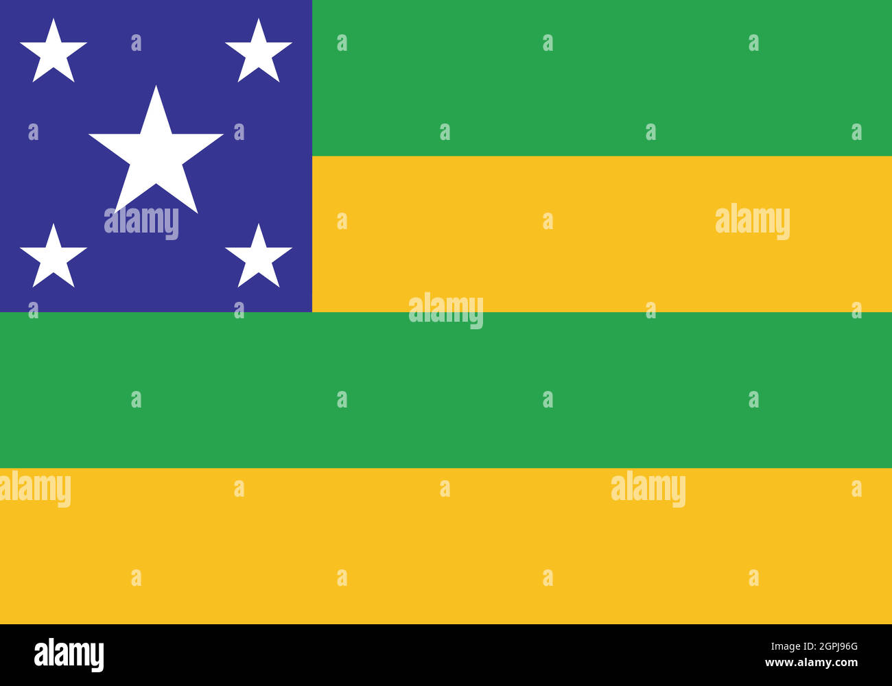 Sergipe ufficialmente bandiera Illustrazione Vettoriale