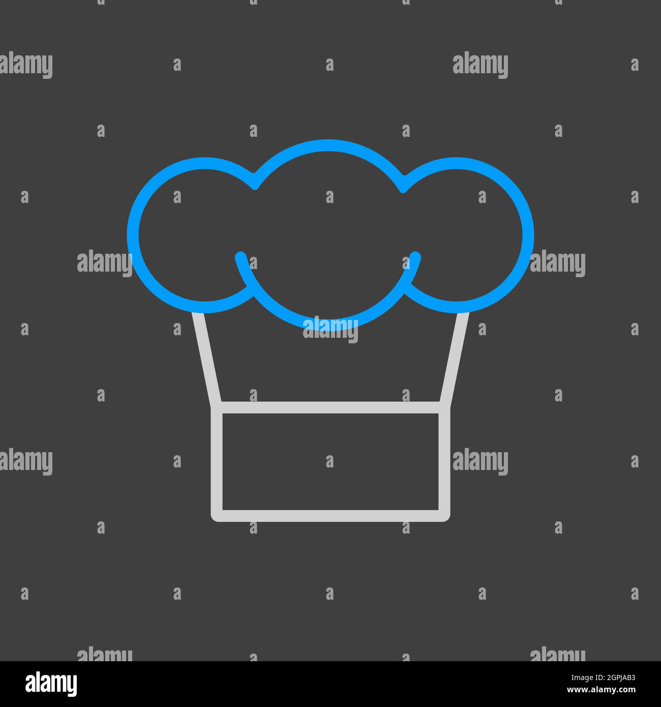 Icona vettoriale del cappuccio di cottura dello chef Illustrazione Vettoriale