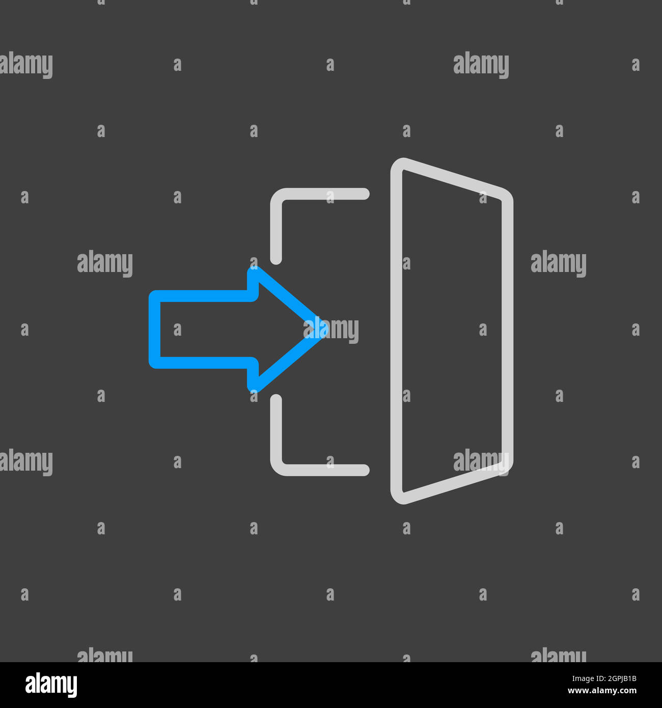 Icona di login in stile piatto alla moda Illustrazione Vettoriale