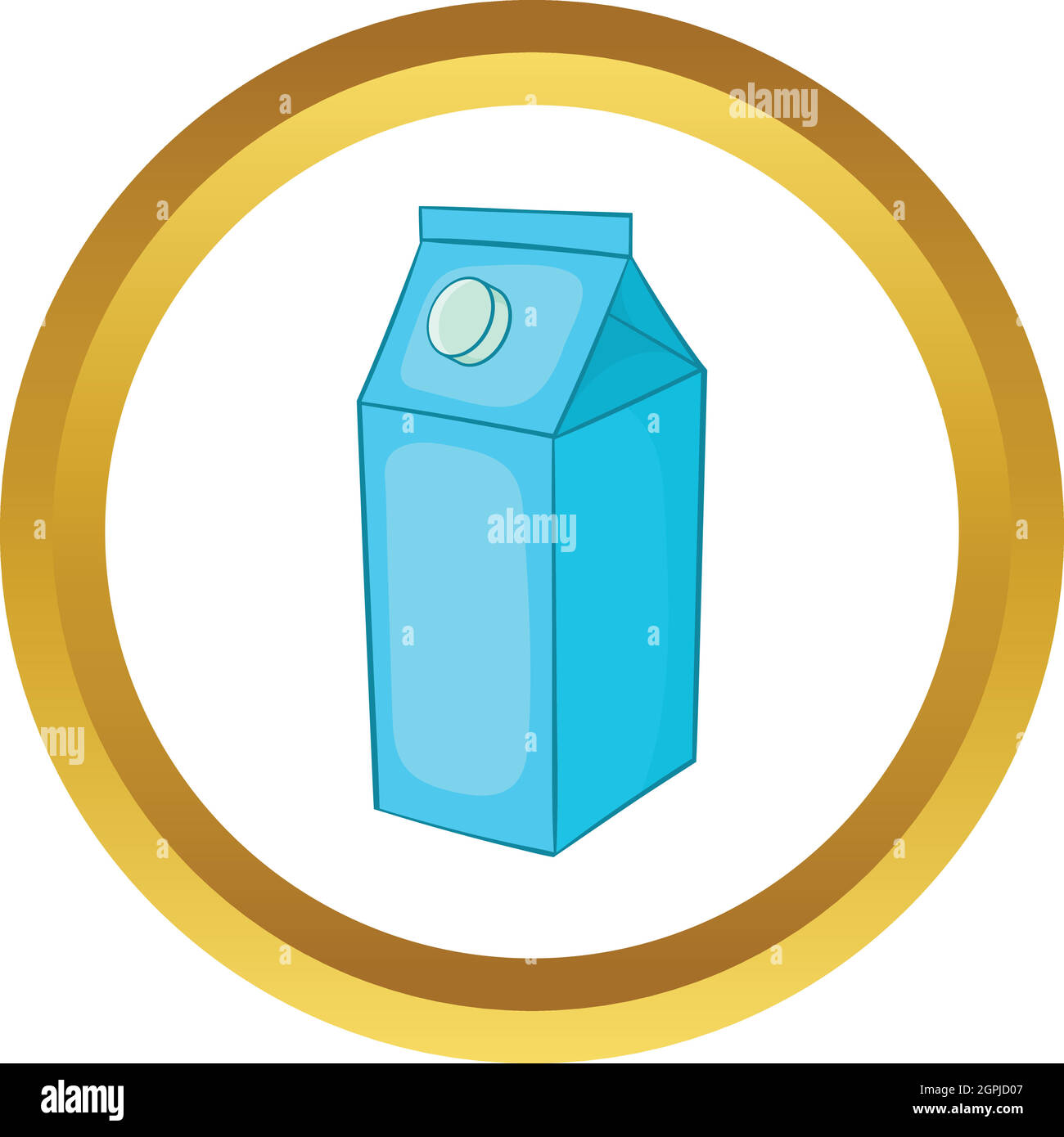 Cartone di latte icona vettore Illustrazione Vettoriale