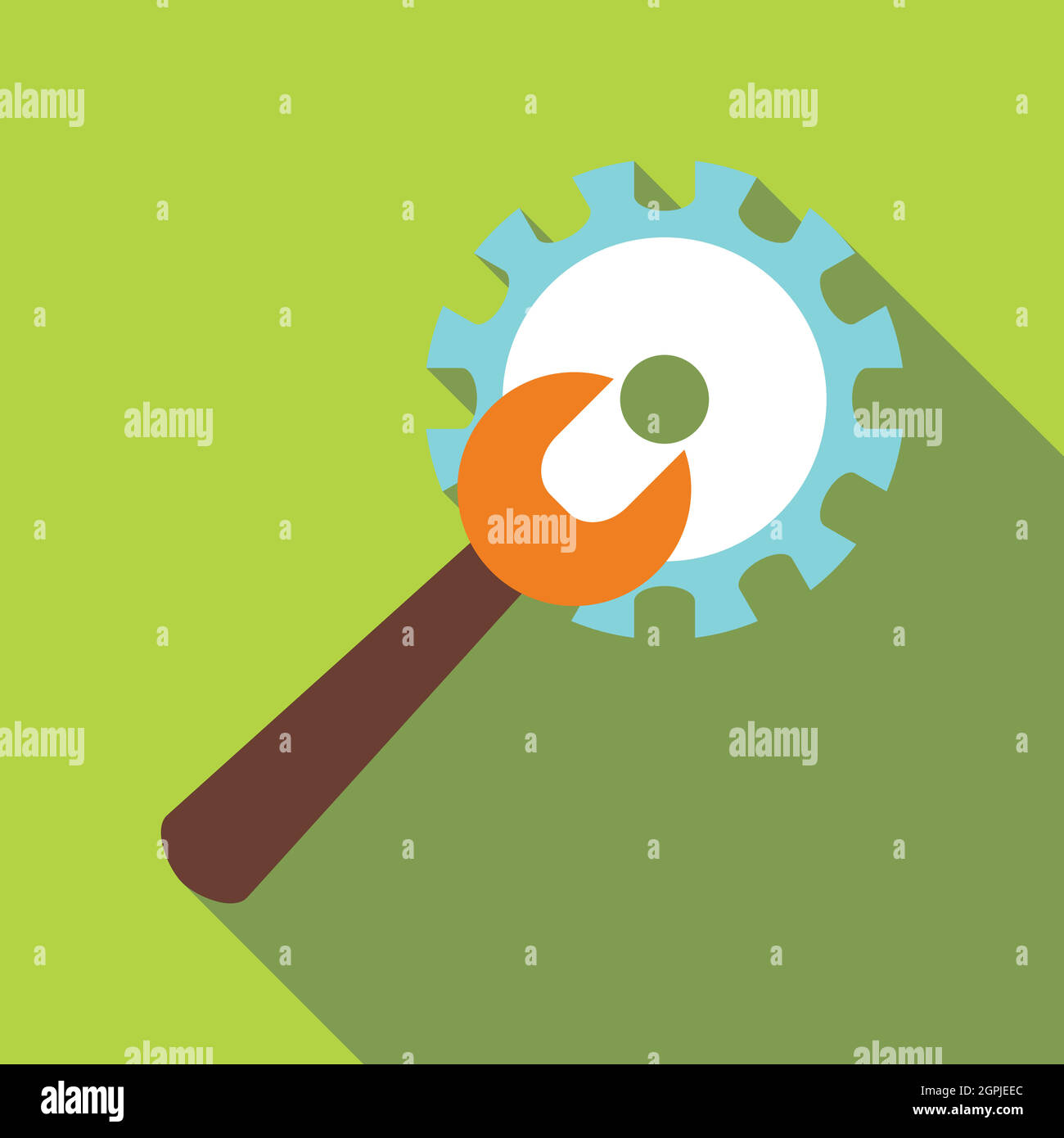 Chiave regolabile, icona di stile piatto Illustrazione Vettoriale