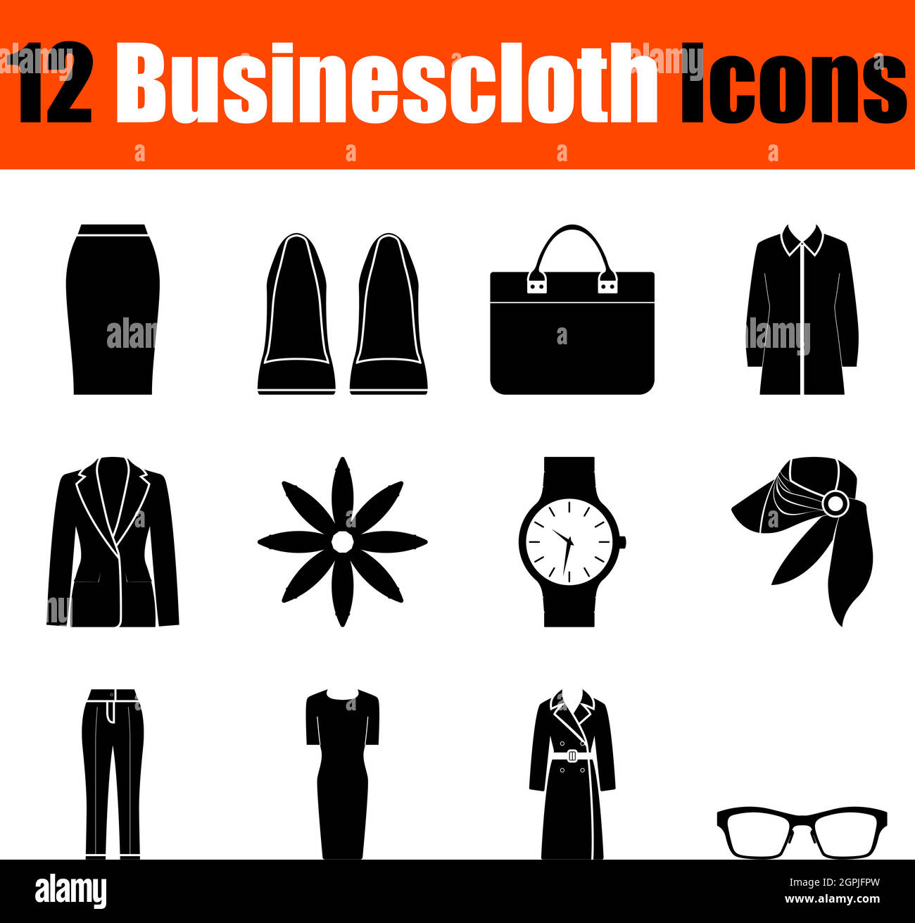 Set di icone Businescloth Illustrazione Vettoriale