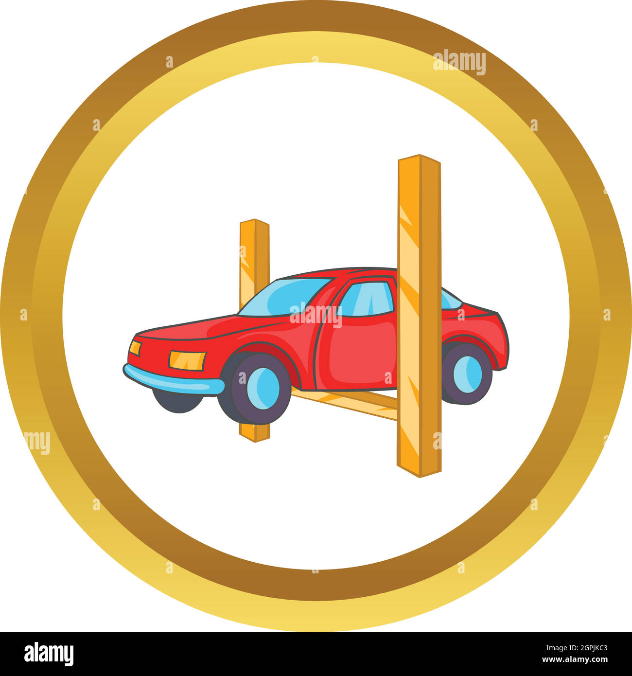 Macchina di sollevamento icona vettore Illustrazione Vettoriale