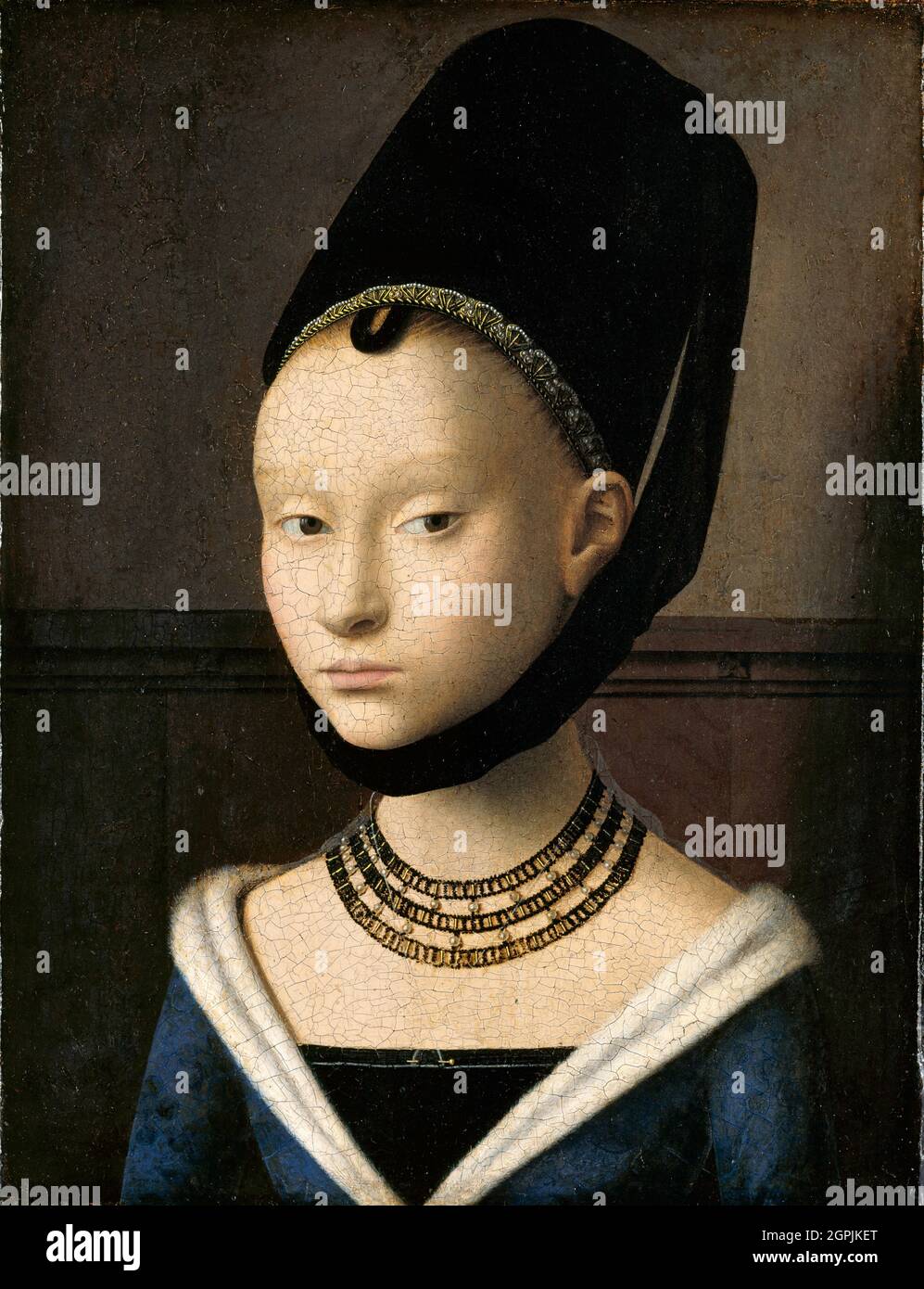 Ritratto di una giovane ragazza, dipinto di Petrus Christus Foto Stock