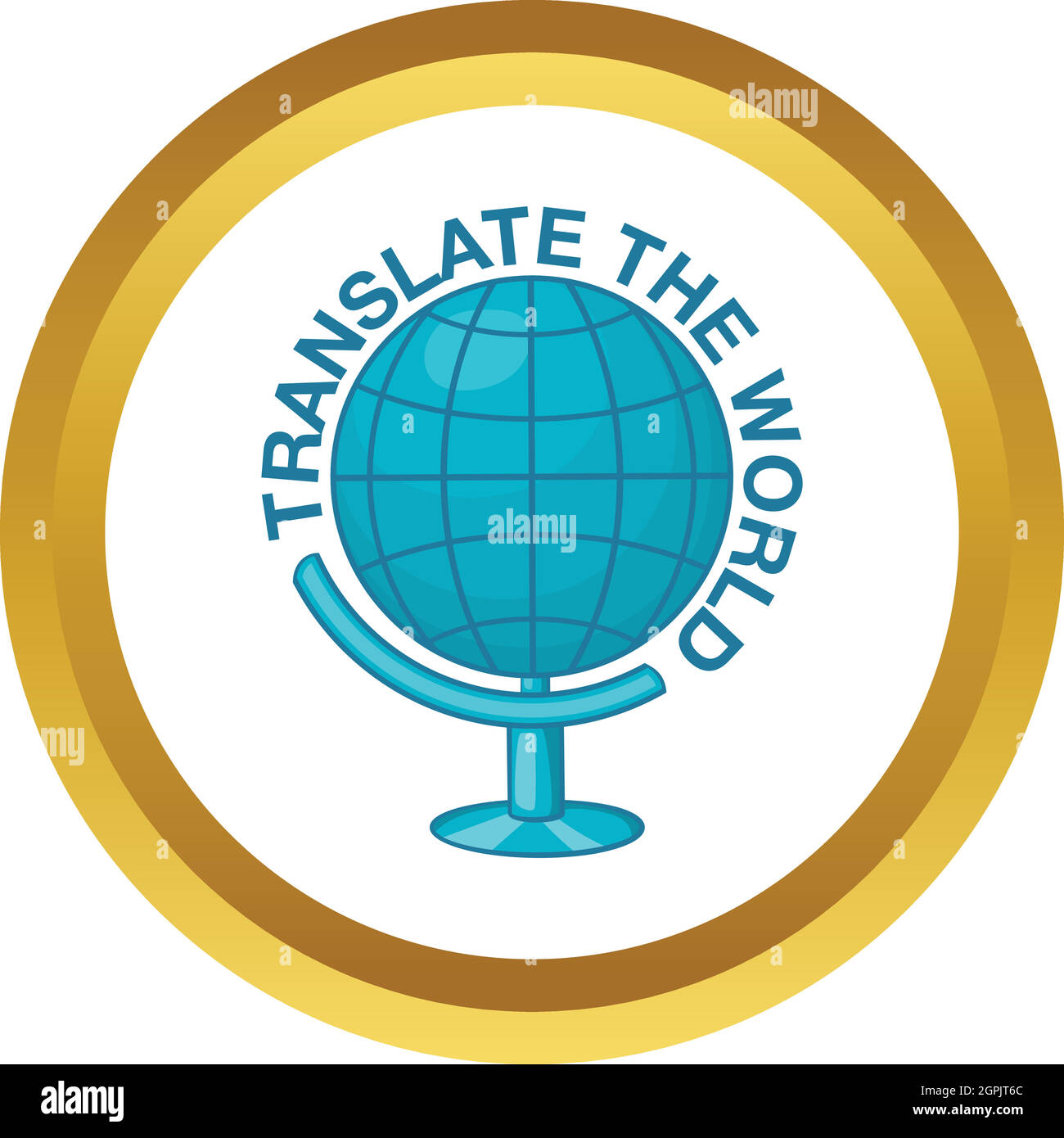 Mondo traduzione icona vettore Illustrazione Vettoriale