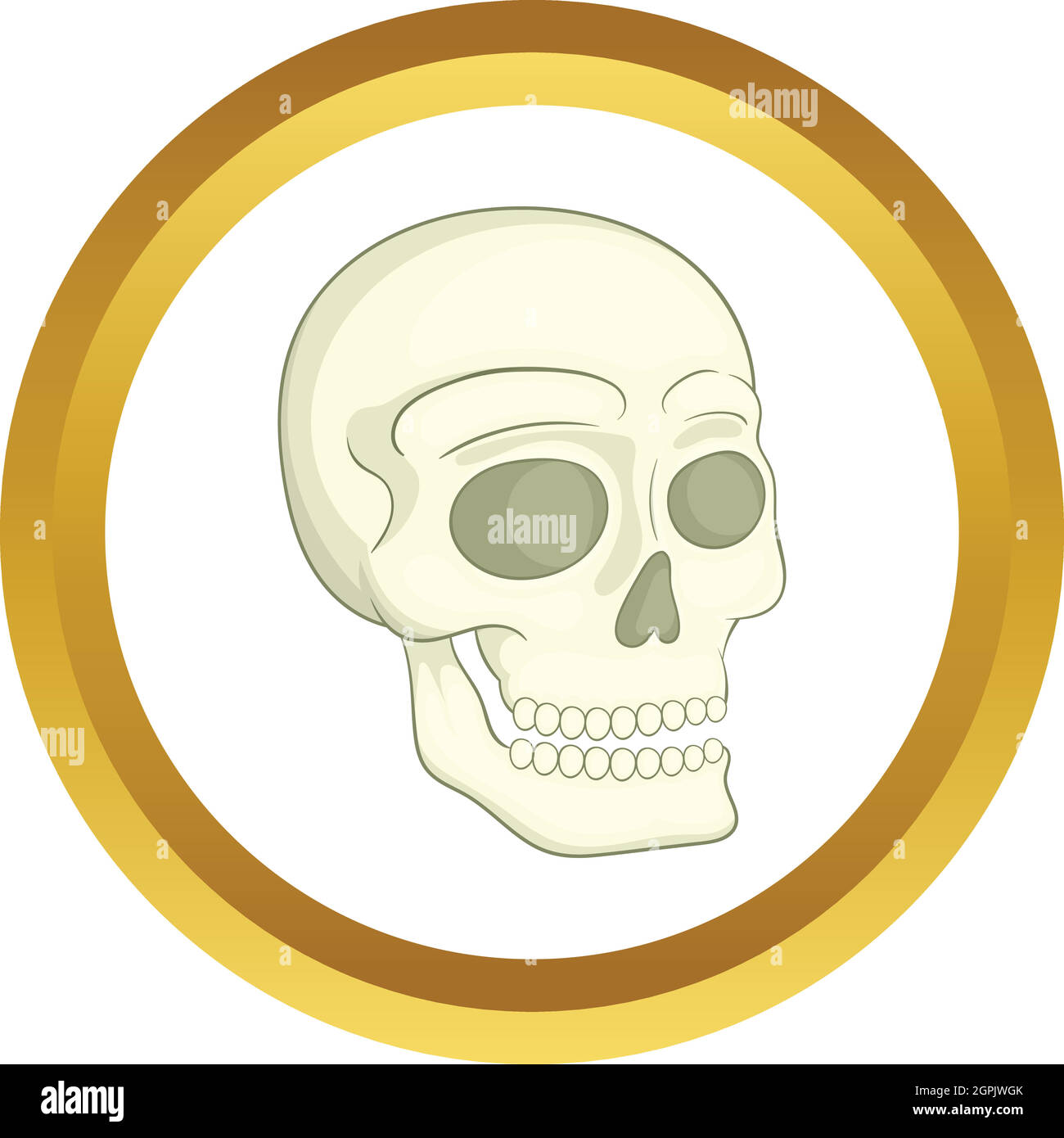 Cranio umano icona vettore Illustrazione Vettoriale