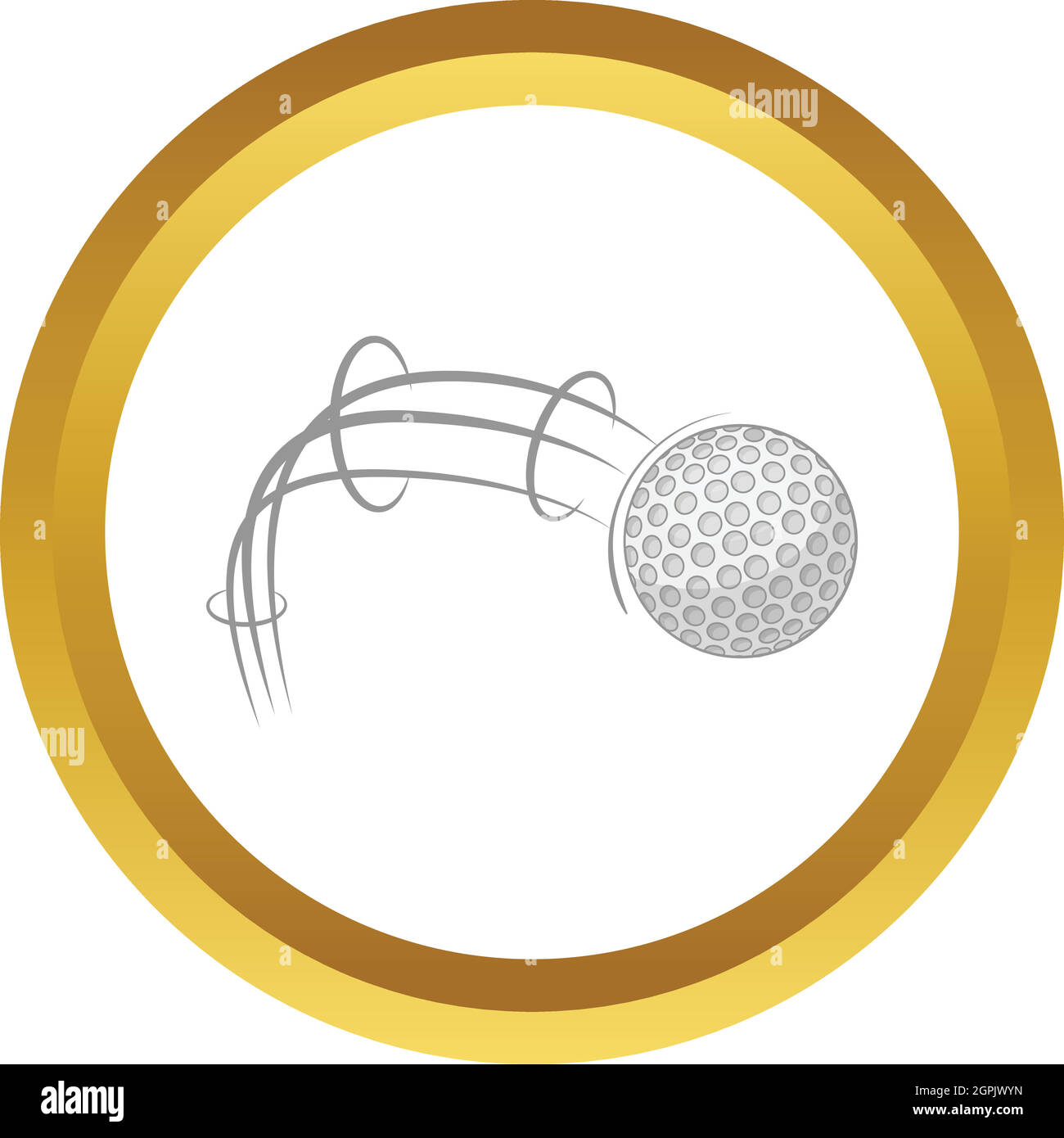 Kick della pallina da golf icona vettore Illustrazione Vettoriale