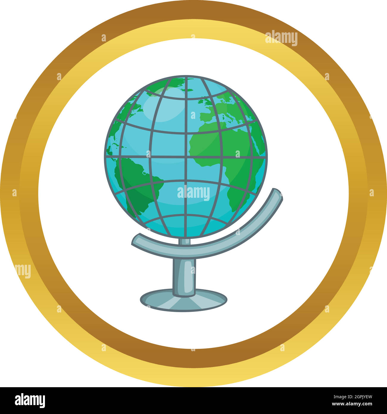 Globo terrestre icona vettore Illustrazione Vettoriale