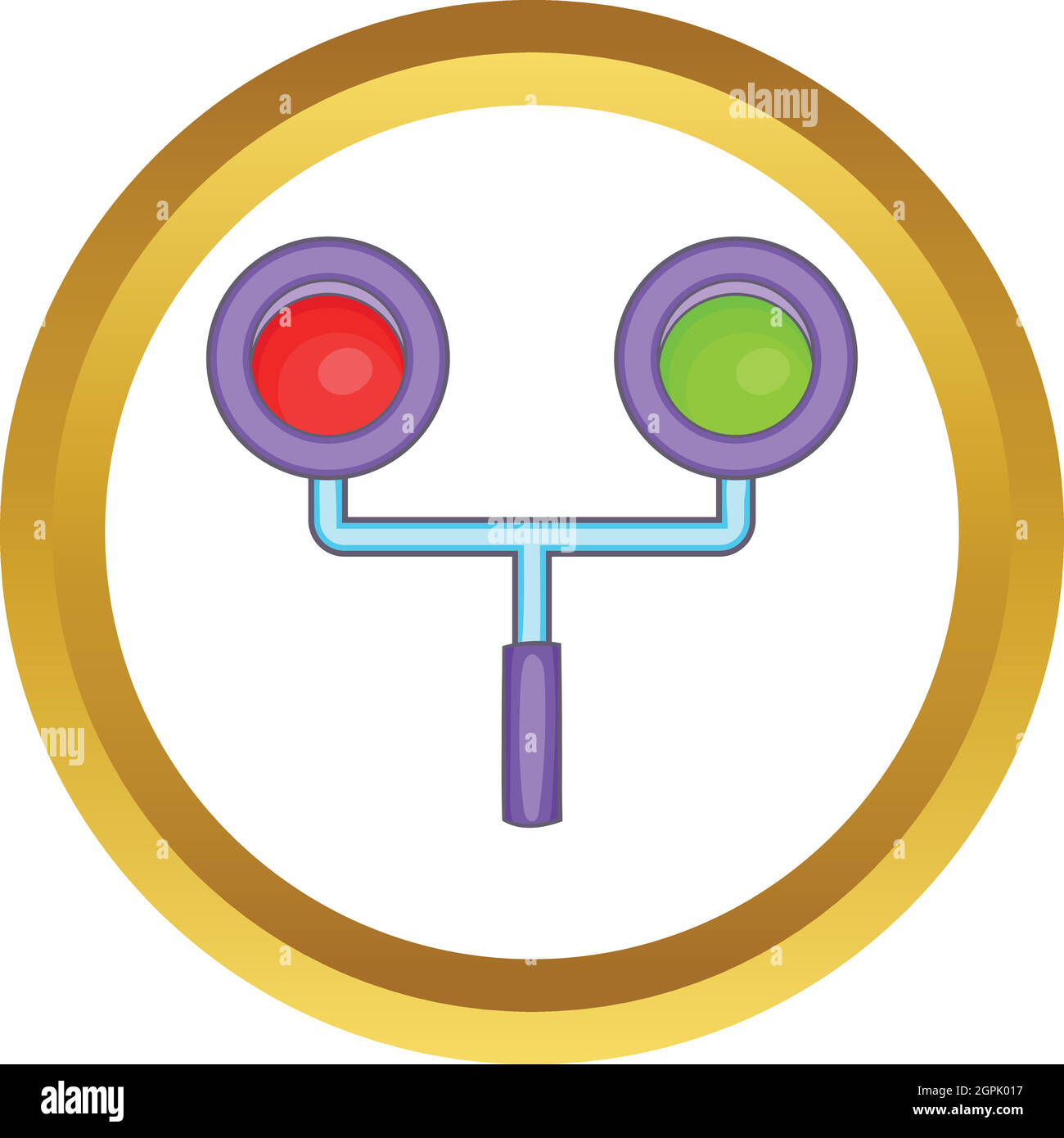 Luce di traffico per i treni icona vettore Illustrazione Vettoriale