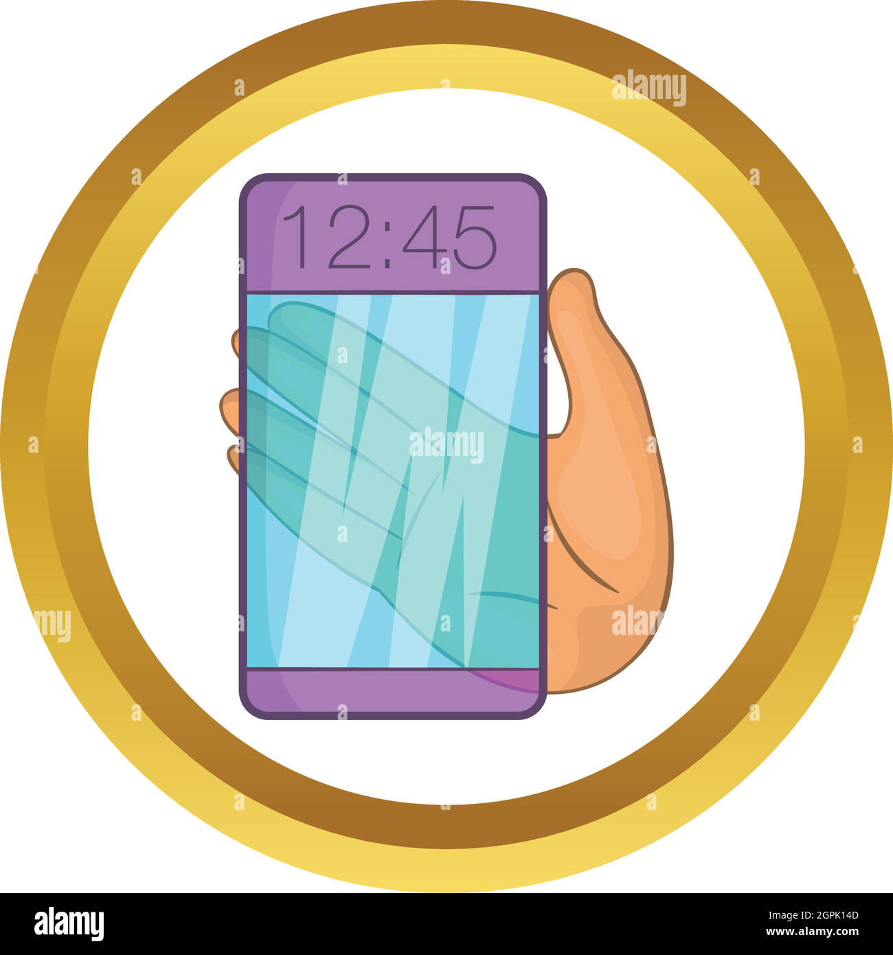 Smartphone trasparente icona vettore Illustrazione Vettoriale