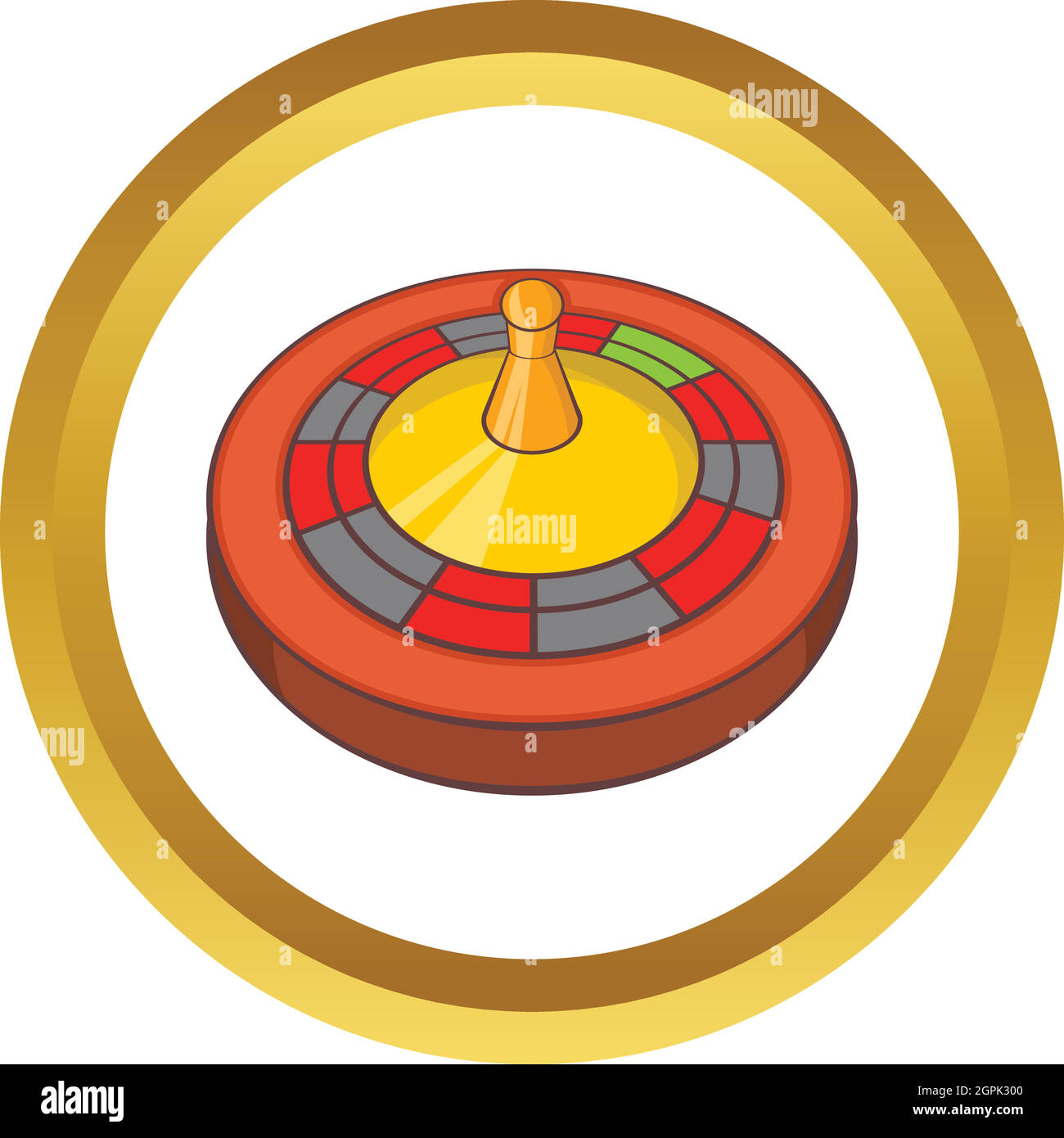 La roulette in casino icona vettore Illustrazione Vettoriale