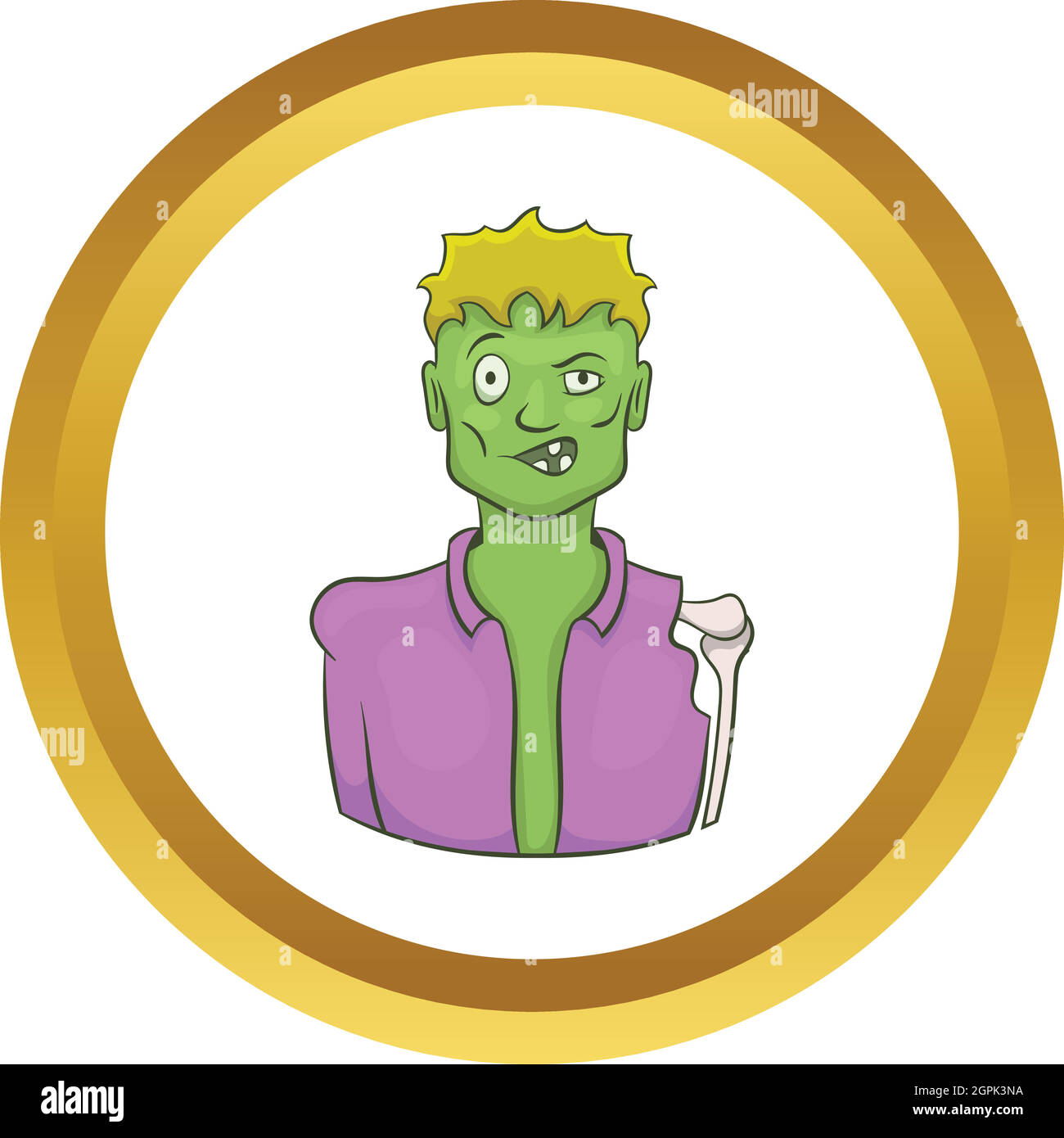 Halloween zombie icona vettore Illustrazione Vettoriale