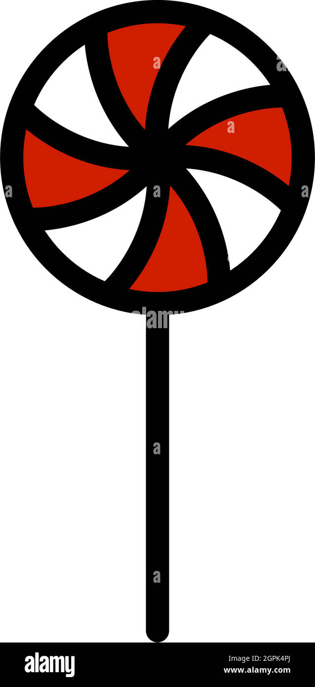 Bastone Candy icona Illustrazione Vettoriale