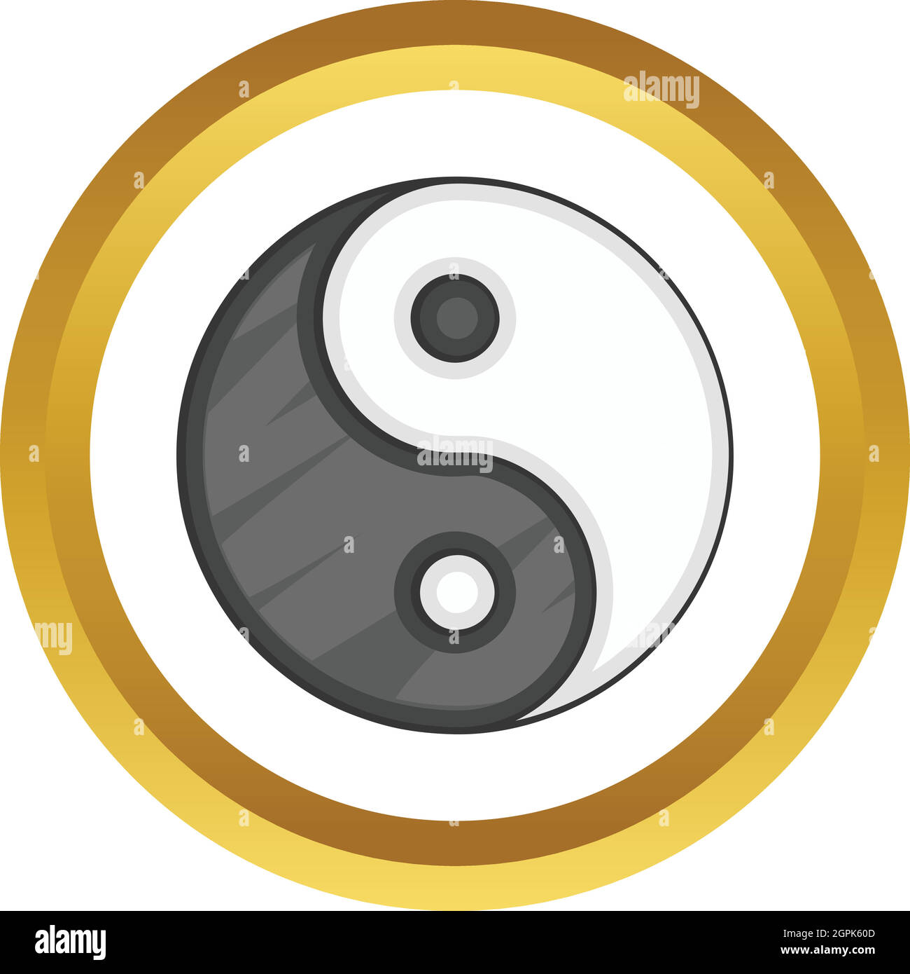 Ying yang icona vettore Illustrazione Vettoriale