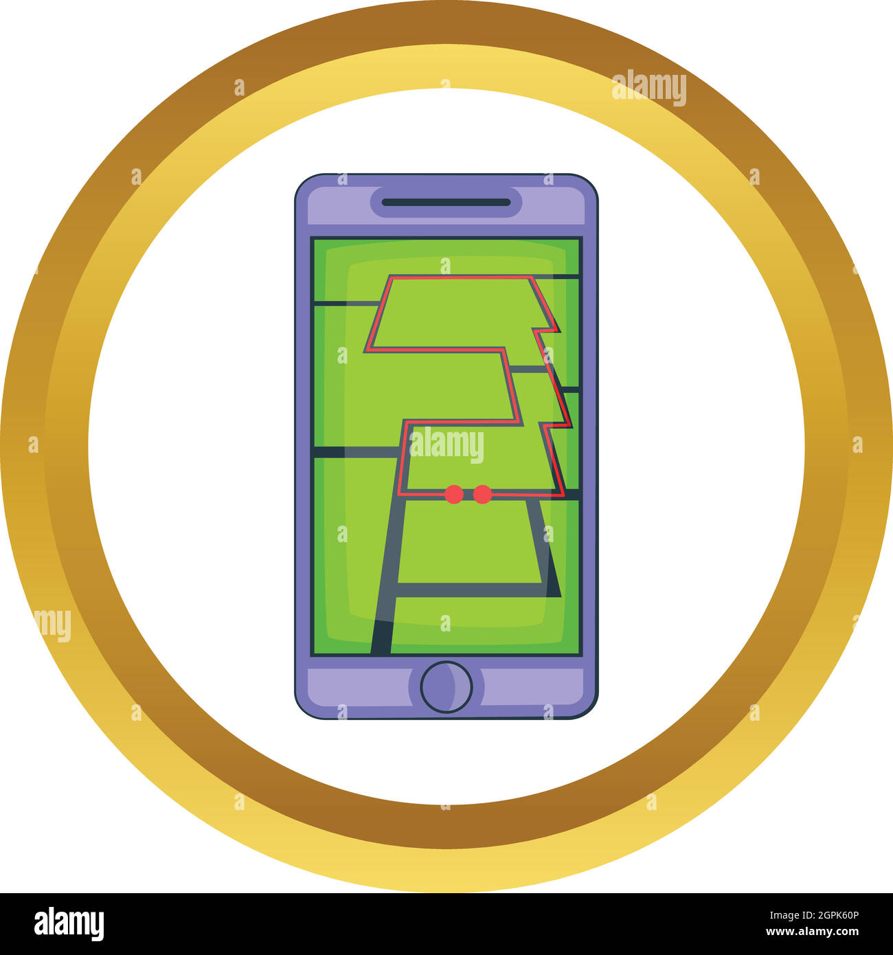 Telefono cellulare con lo sport app icona vettore Illustrazione Vettoriale