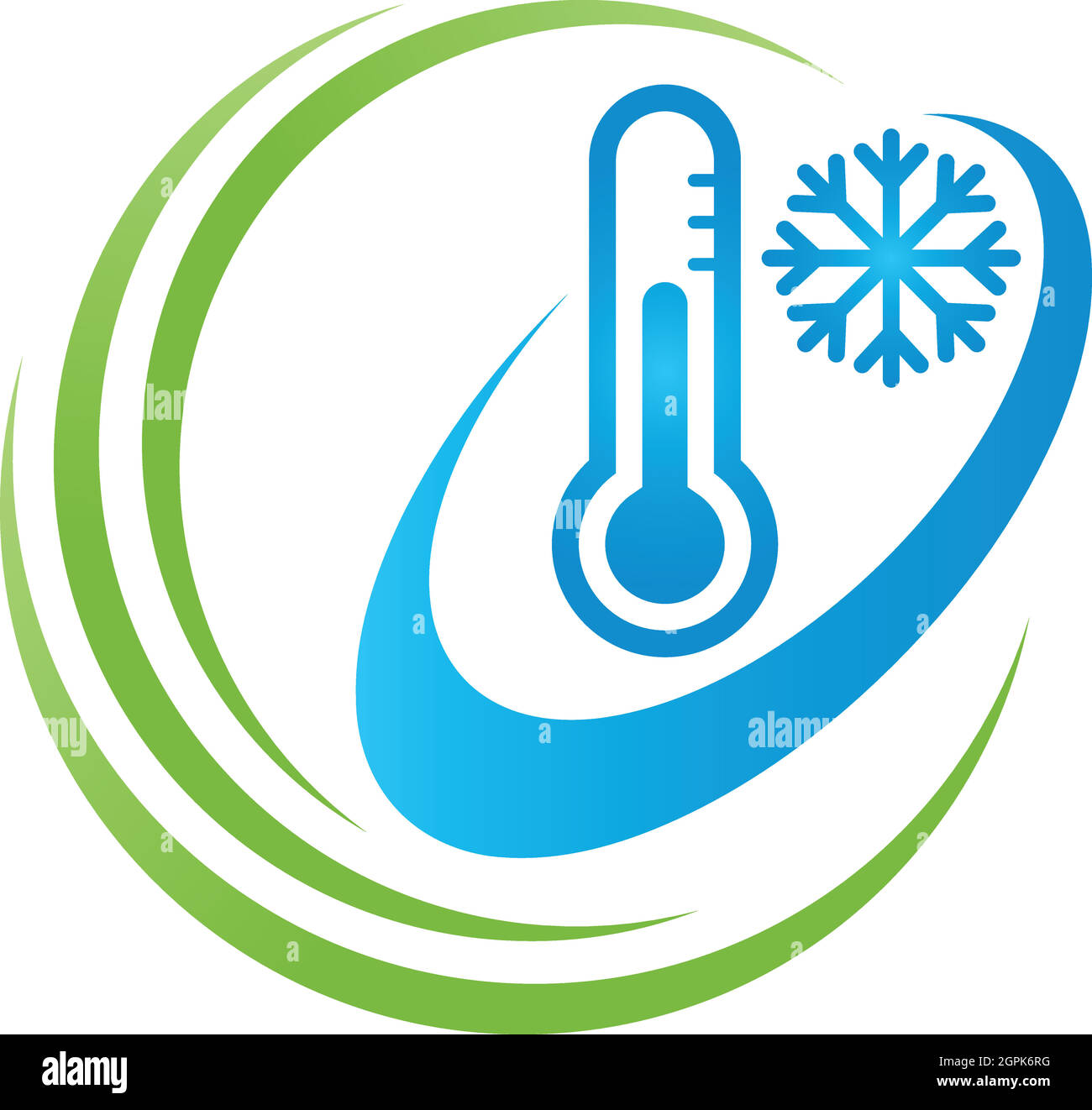 Termometro und Schneeeflocke, Temperatur, Klima, Logo, Hintergrund Illustrazione Vettoriale