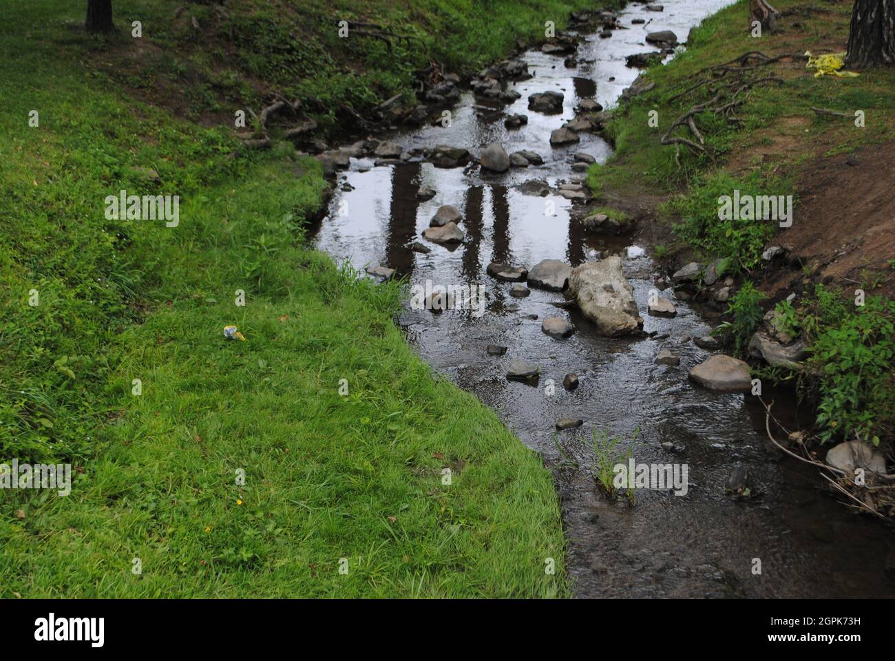 Ho preso questo mentre eravamo in una rievocazione della seconda Guerra Mondiale. Qualcosa sull'acqua mi calma. Foto Stock