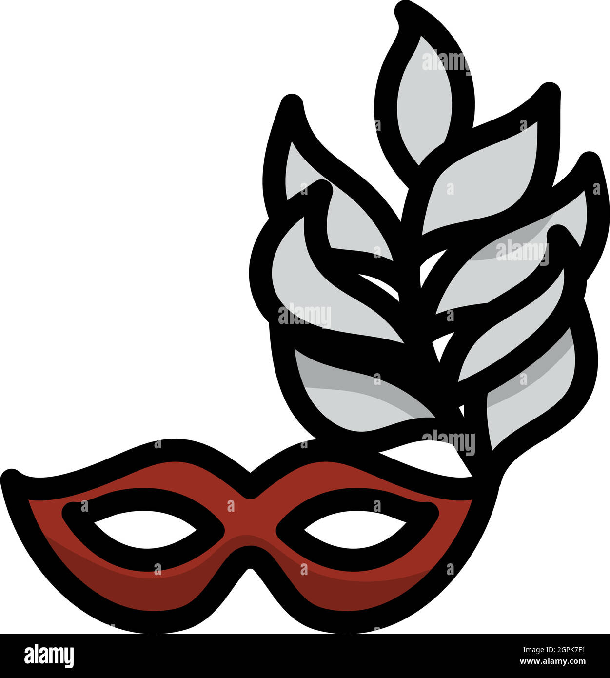 Party Carnival Mask Icon Illustrazione Vettoriale
