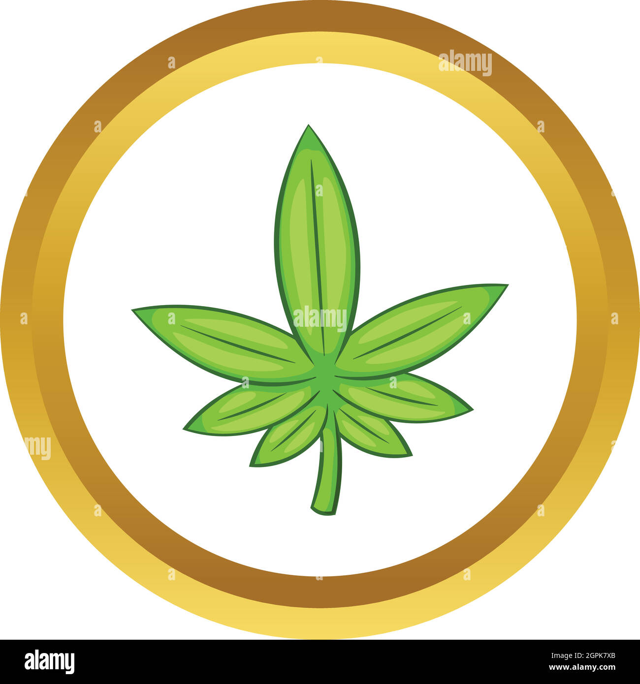 Cannabis leaf icona vettore Illustrazione Vettoriale