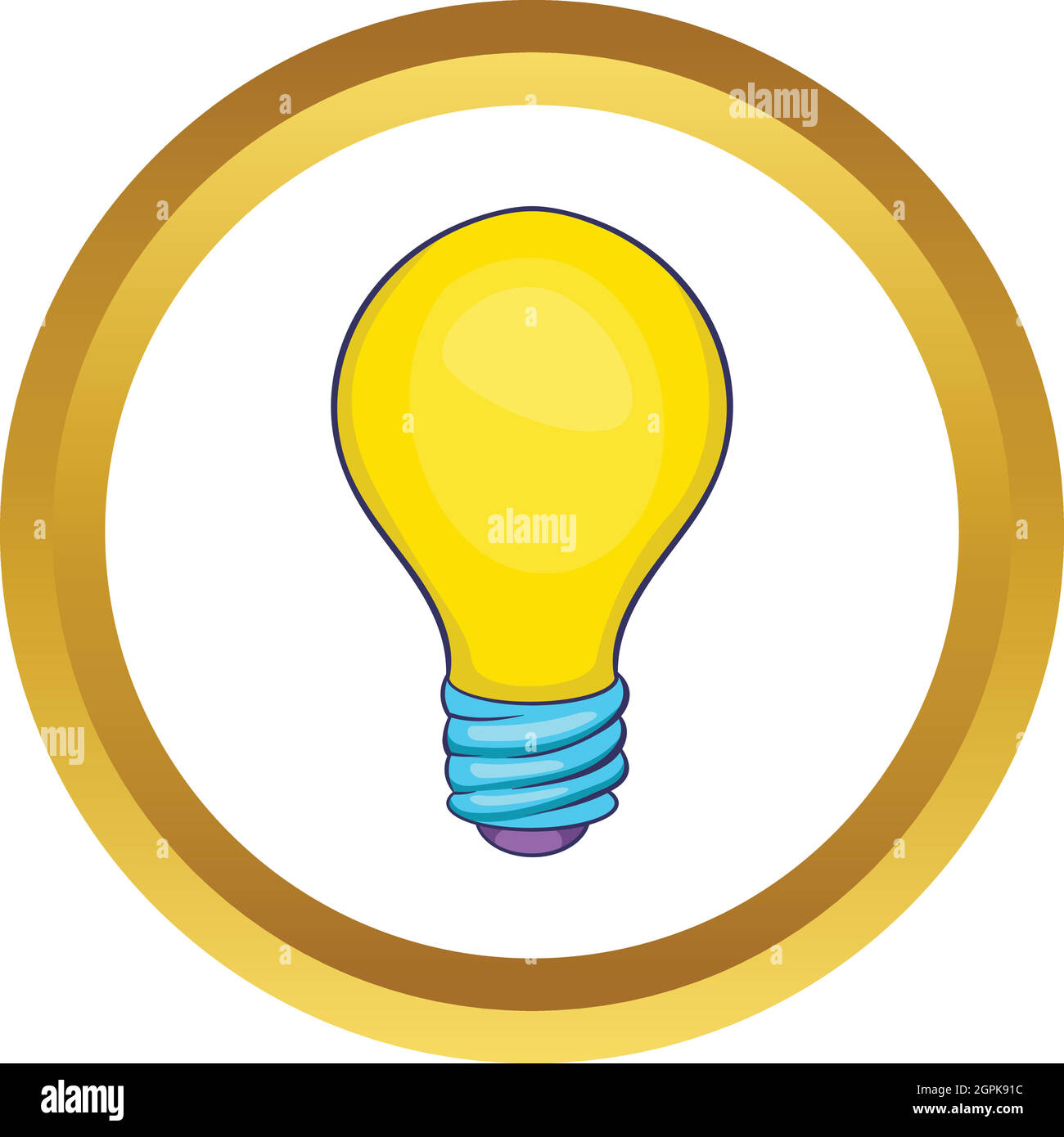 La lampadina della luce di icona vettore Illustrazione Vettoriale