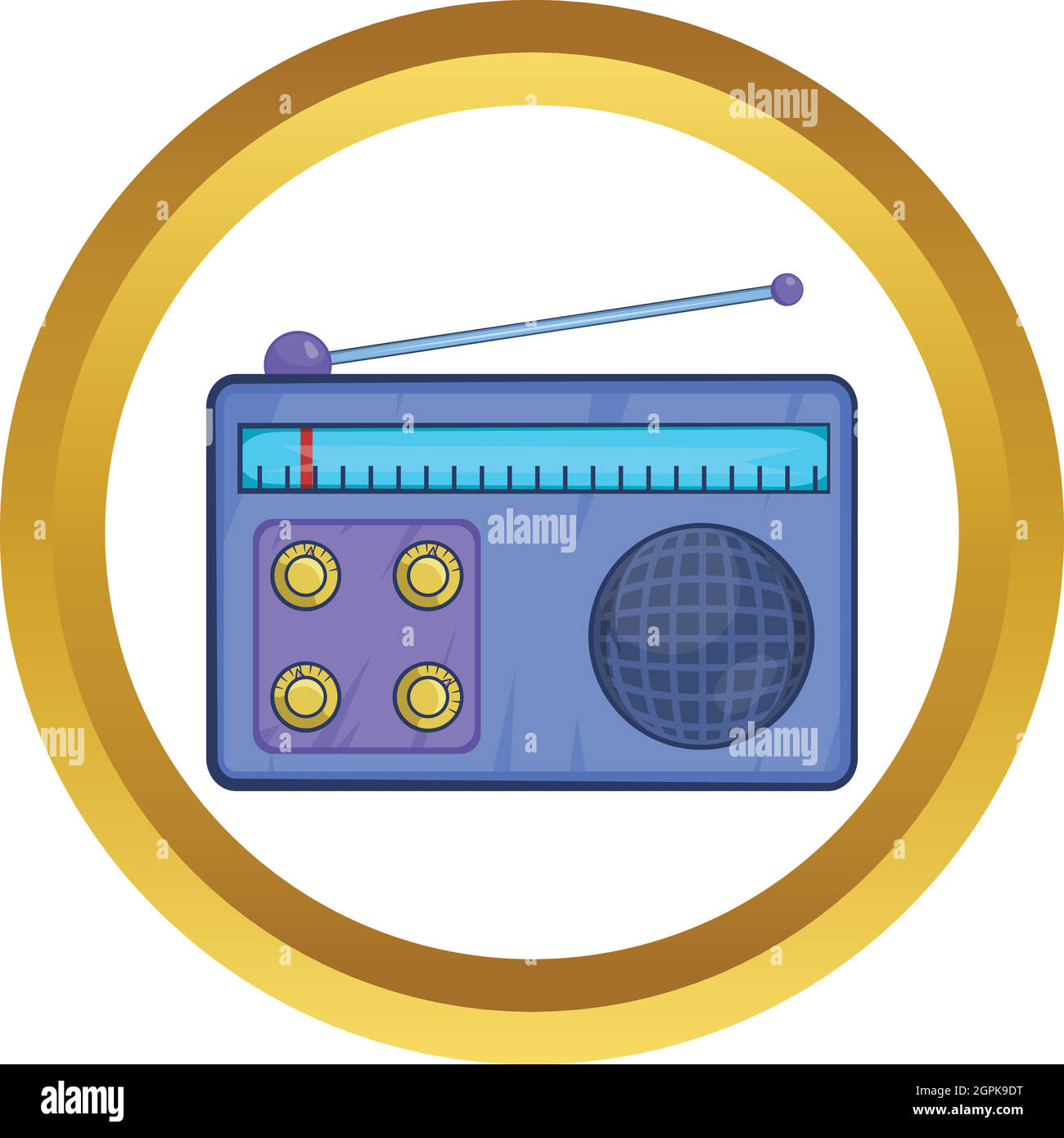 Retrò ricevitore radio icona vettore Illustrazione Vettoriale