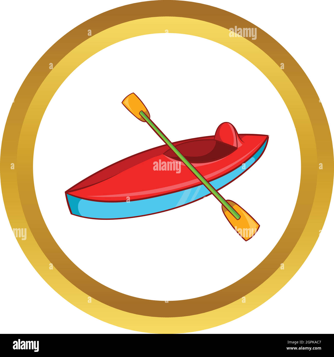 Kayak icona vettore Illustrazione Vettoriale