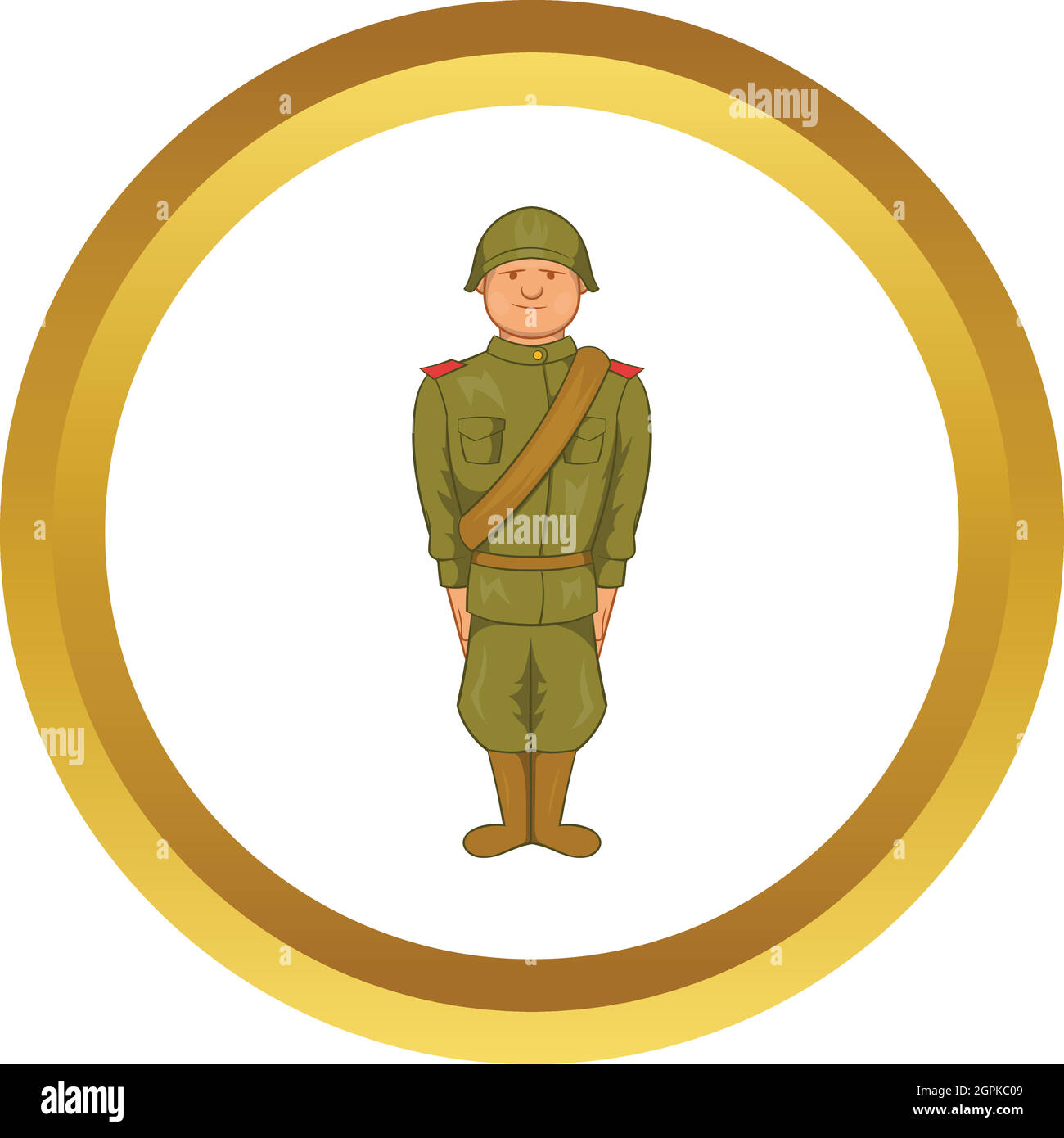 Uniforme sovietica della II Guerra Mondiale icona vettore Illustrazione Vettoriale