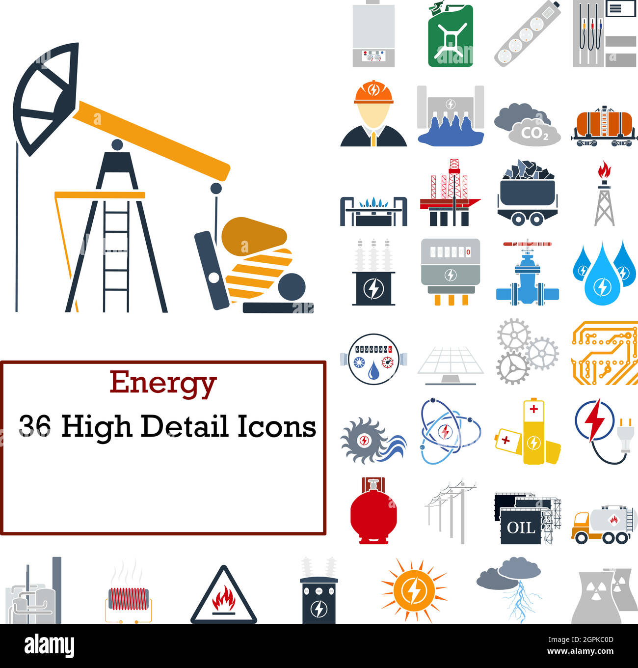 Insieme dell'icona di energia Illustrazione Vettoriale