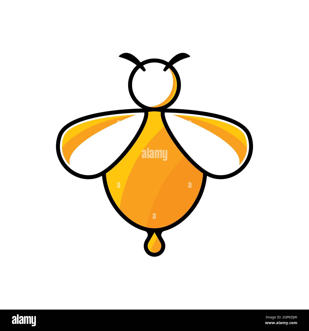 Modello di logo Bee disegno di icone vettoriali Foto Stock
