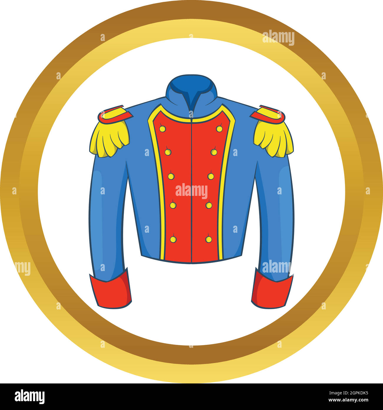 Storico francese uniforme del soldato icona vettore Illustrazione Vettoriale