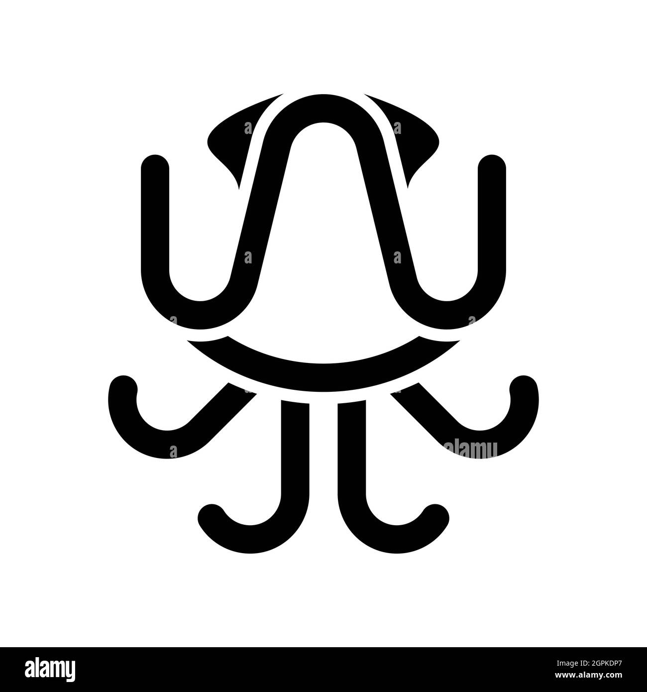 Logo Squid vettore icona design Foto Stock