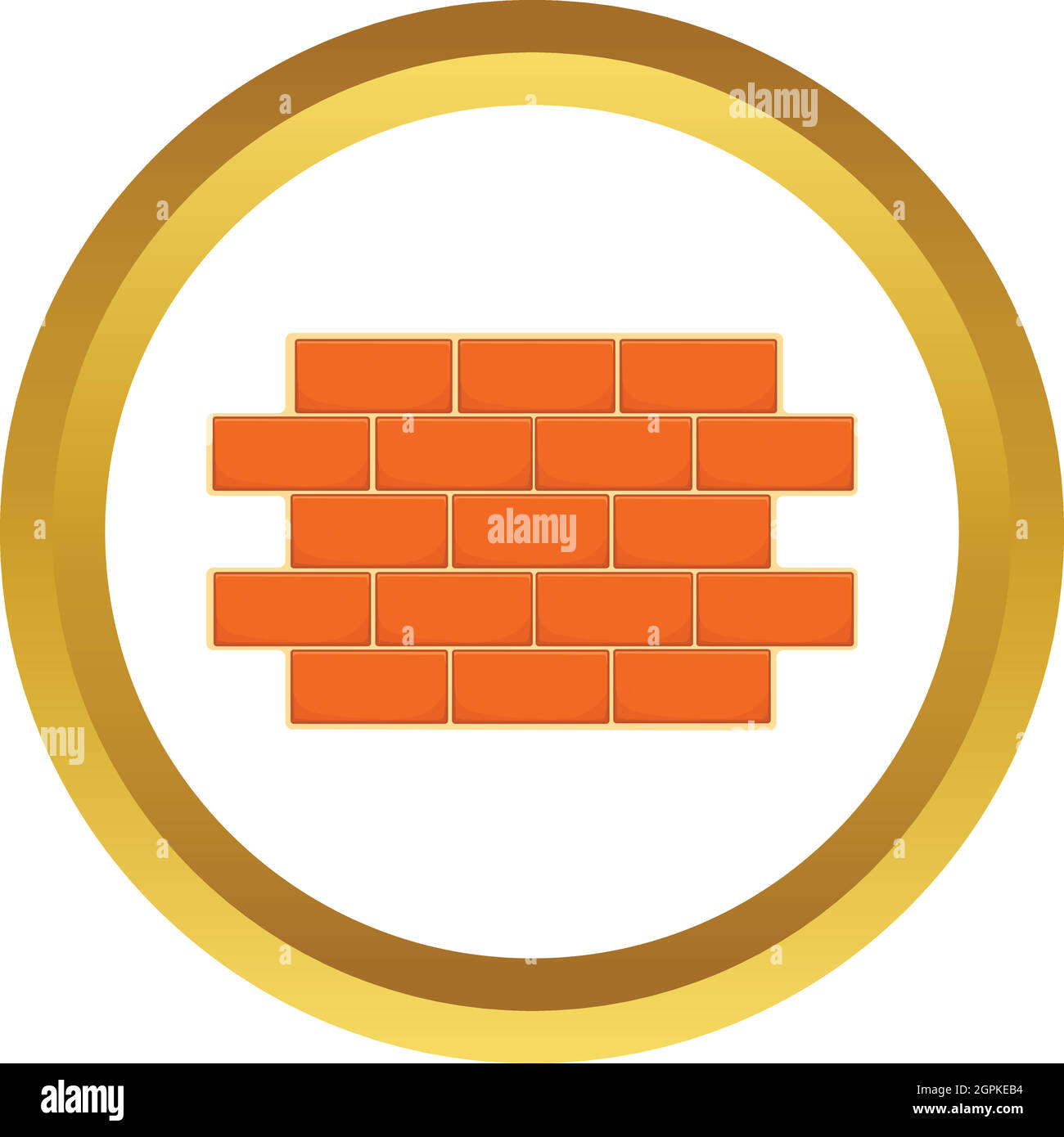 Parete di mattoni icona vettore Illustrazione Vettoriale
