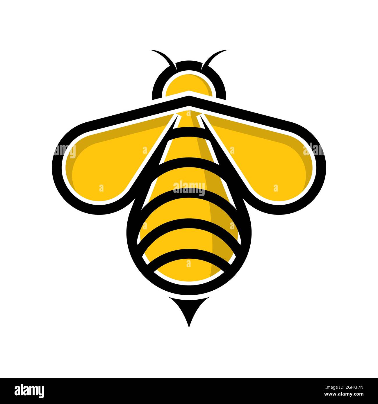 Modello di logo Bee disegno di icone vettoriali Foto Stock