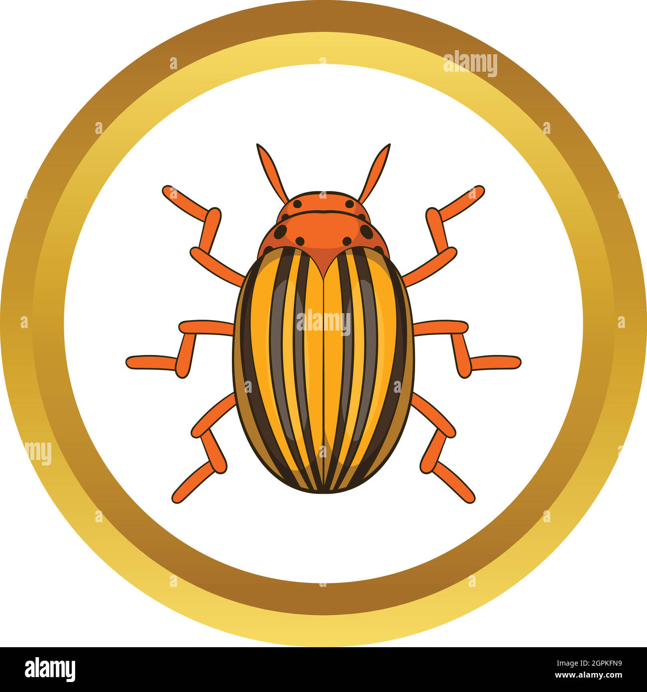 Il Colorado potato beetle icona vettore Illustrazione Vettoriale
