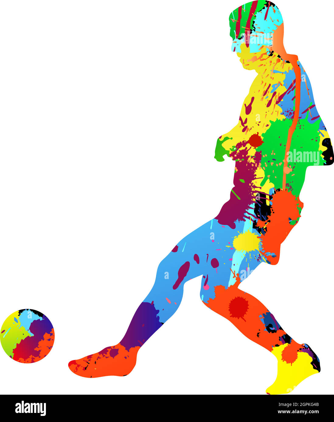 Calcio (Calcio) giocatore Silhouette Illustrazione Vettoriale