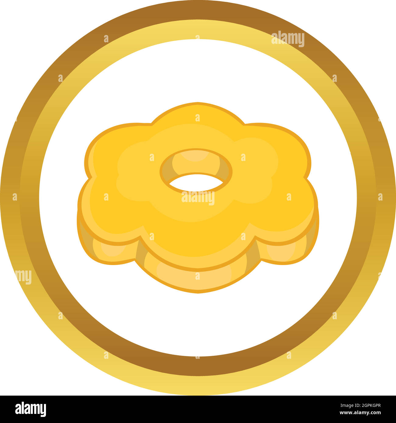 Biscotto a forma di fiore icona vettore Illustrazione Vettoriale