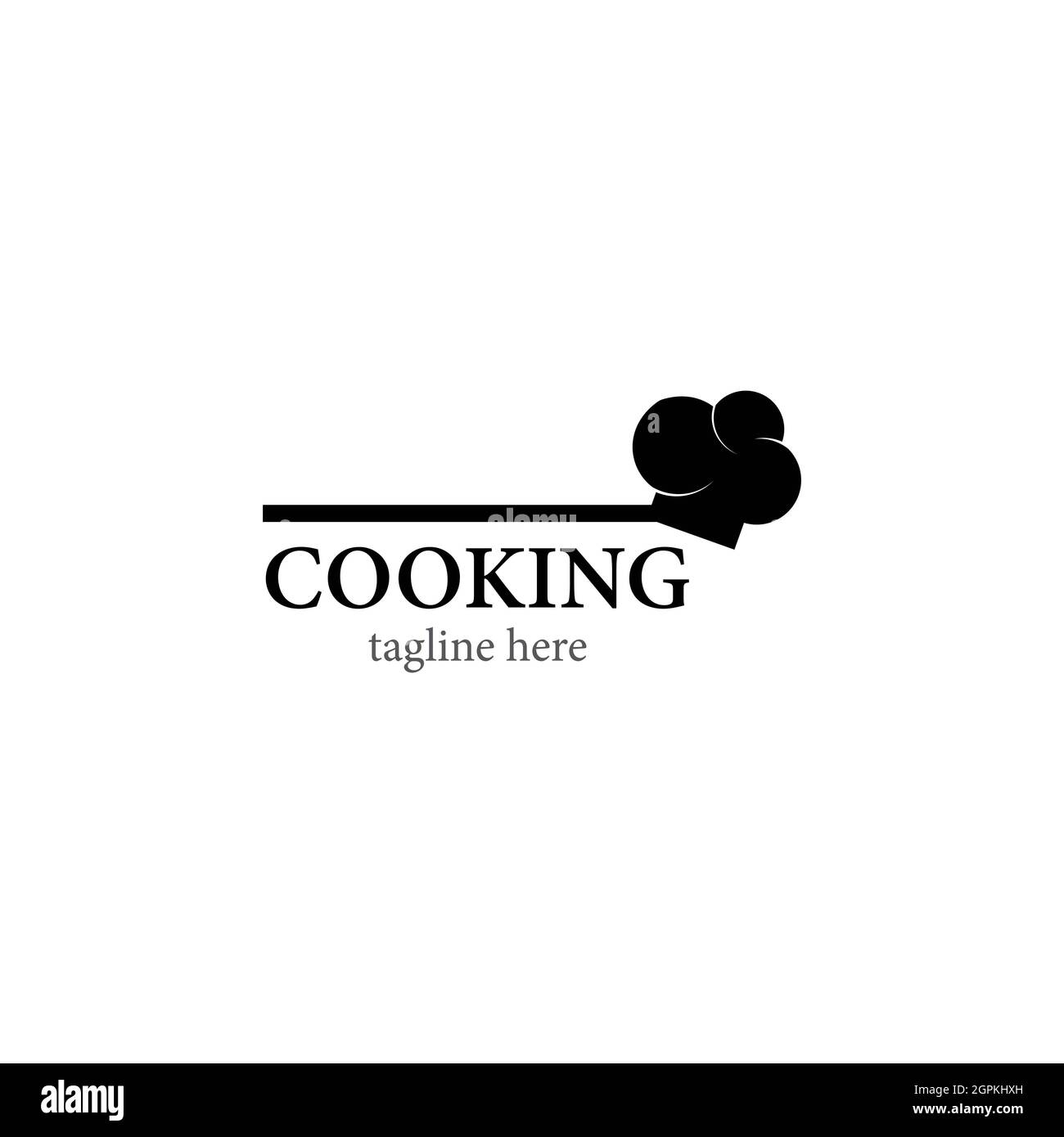 Design vettoriale del logo di cucina Foto Stock